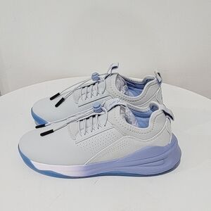 Women's Light Gray and Blue Sneakers